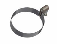 Хомут трубы металлический ТЕХНОНИКОЛЬ Оптима 120/80 с дюбелем, L=140 мм, серый