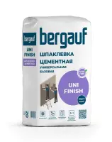 Смесь сухая шпаклевочная базовая универсальная цементная BERGAUF Uni Finish 20 кг