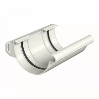 Соединитель желоба ТЕХНОНИКОЛЬ МАКСИ 152/100, белый