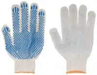 Перчатки вязаные FIT 12485, 3-х ниточные, с напылением из ПВХ
