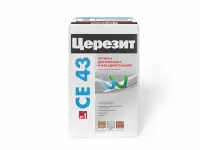 Затирка для швов цементная Церезит CE 43 Super Strong кирпичный, 25 кг