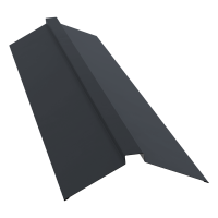 Планка конька плоского Grand Line 150х40х150х2000 мм 0,5 Satin Мatt с пленкой RAL 7024