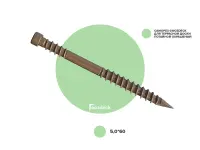 Саморез для террасной доски Гвозdeck Torx15 потайной окрашенный 5,0х60, 800 шт