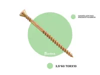Саморез для пола Гвозdeck Torx10 потайной 3,5х60, 200 шт
