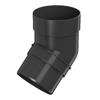 Колено трубы ТЕХНОНИКОЛЬ Оптима 120/80, 135°, черный