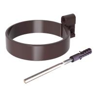 Хомут трубы универсальный ТЕХНОНИКОЛЬ МАКСИ 152/100 с дюбелем, L=140 мм, коричневый