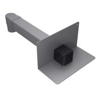 ПВХ воронка парапетная TERMOCLIP 100х100 мм, длина 650 мм с отводом и листоуловителем (В15)