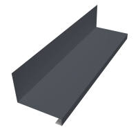 Планка примыкания нижняя к трубе для фальцевой кровли Grand Line 2000 мм 0,5 Satin с пленкой RAL 7024