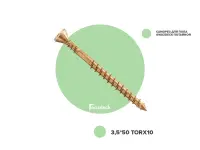 Саморез для пола Гвозdeck Torx10 потайной 3,5х50, пакет, 50 шт