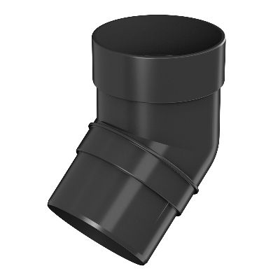 Колено трубы ТЕХНОНИКОЛЬ Оптима 120/80, 135°, черный