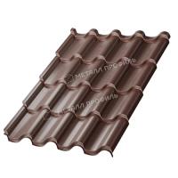 Металлочерепица Металлпрофиль, Монтерроса Viking MPE, коричневый шоколад (0,5мм)
