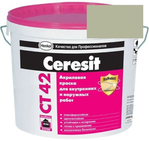 Краска акриловая фасадная Ceresit CT 42 15 л Toskana 3