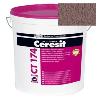 Штукатурка силикатно-силиконовая Ceresit CT 174 камешковая 2,0 Columbia 6 25 кг