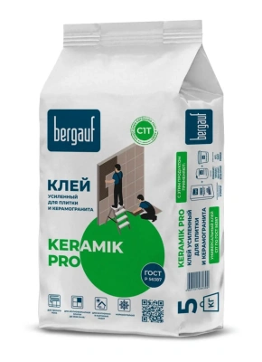 Клей усиленный для керамической плитки Bergauf Keramik Pro С1 5 кг
