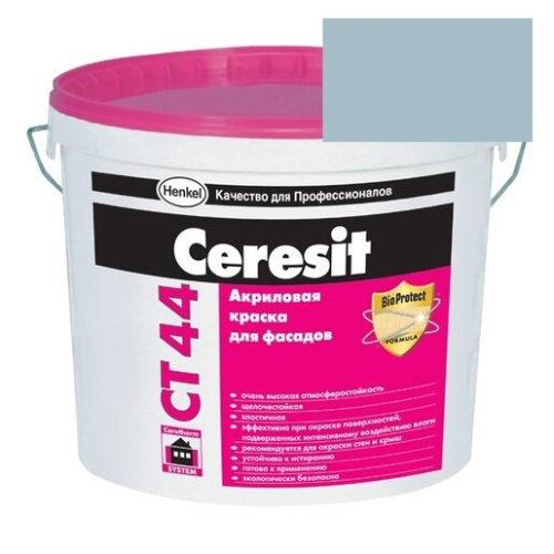 Краска акриловая фасадная Ceresit CT 44 15 л Atlantic 4