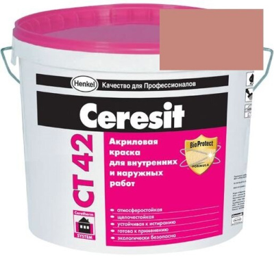 Краска акриловая фасадная Ceresit CT 42 15 л Texas 5