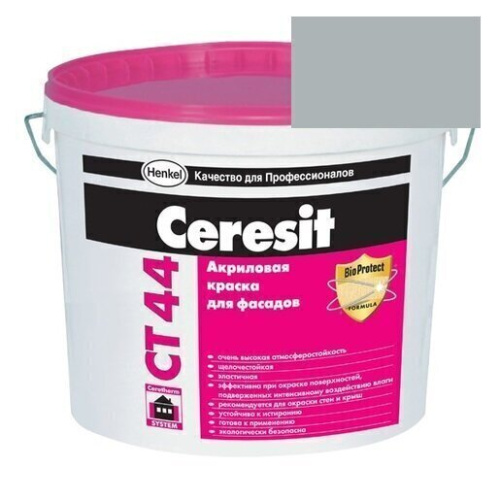 Краска акриловая фасадная Ceresit CT 44 15 л Nebraska 3