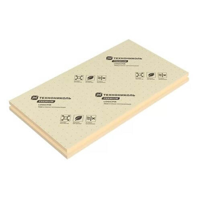 Плита теплоизоляционная LOGICPIR Prof ТЕХНОНИКОЛЬ СХ/СХ 2385х1185х40 мм, L-кромка
