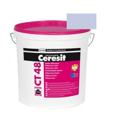 Краска фасадная силиконовая CERESIT CT 48 колерованная Arctic 4 15 л