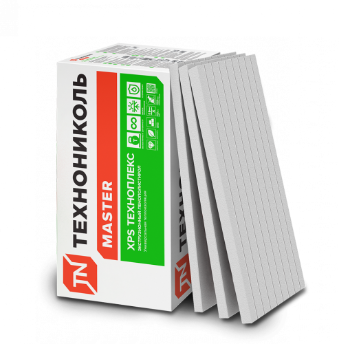 Экструзионный пенополистирол (XPS) ТЕХНОНИКОЛЬ Техноплекс FAS/2 S/1 1180х580х100 мм, L-кромка, фрезерованный с микроканавками, 4 шт