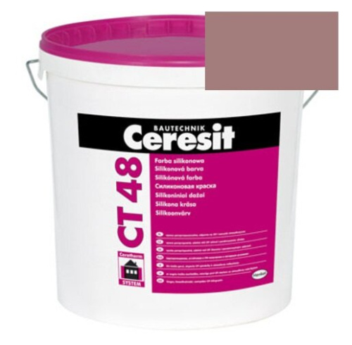 Краска силиконовая фасадная Ceresit CT 48 15 л Madeira 6