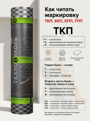 Материал кровельный Биполь Стандарт ТКП-4.5, верхний слой, стеклоткань, 10 м²
