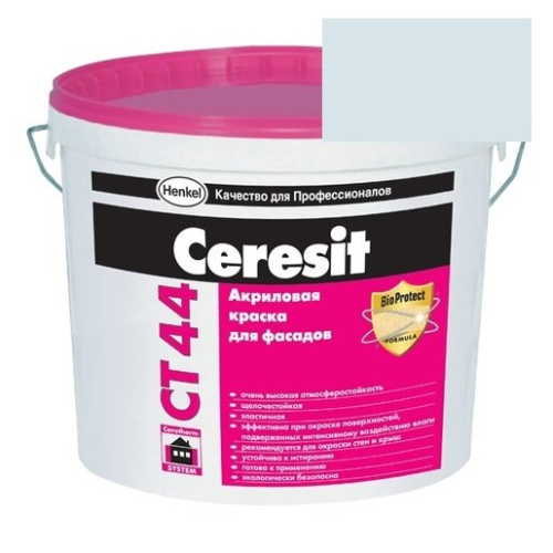 Краска акриловая фасадная Ceresit CT 44 15 л Alaska 2