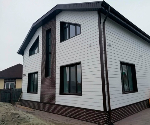 Сайдинг фиброцементный DECOVER 3600x190x8 мм, Snow