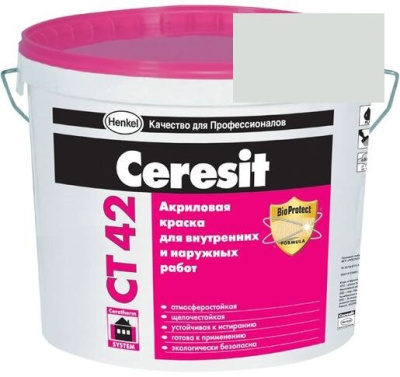 Краска акриловая фасадная Ceresit CT 42 15 л Sahara 5