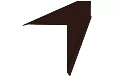 Планка конька односкатной кровли GRAND LINE 160х160х2000 0,4 PE с пленкой RAL 8017