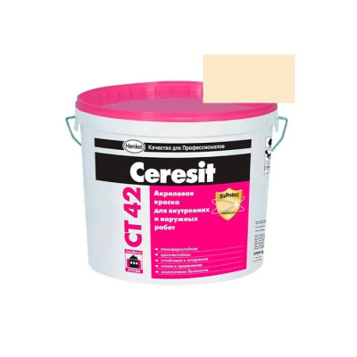 Краска акриловая CERESIT CT 42 колерованная Barbados 2 15 л