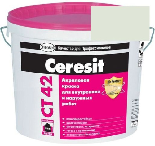 Краска акриловая фасадная Ceresit CT 42 15 л Toskana 1