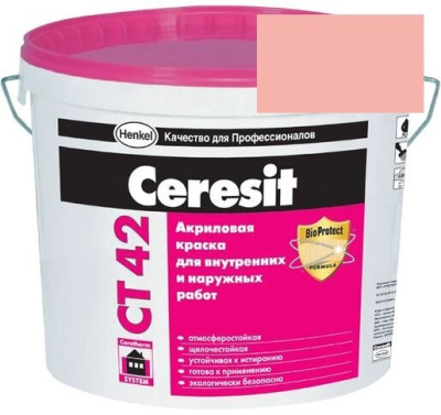 Краска акриловая фасадная Ceresit CT 42 15 л Fuji 6