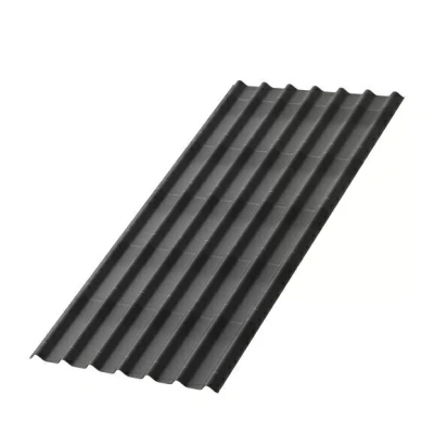 Лист битумный Ондулин SR-150 черепица X5 с тенью 3D, 960х1950 мм, графит
