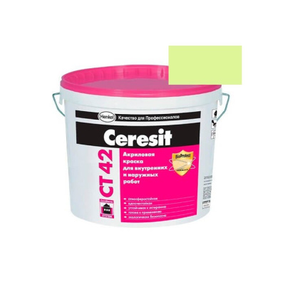 Краска акриловая CERESIT CT 42 колерованная Borneo 2 15 л