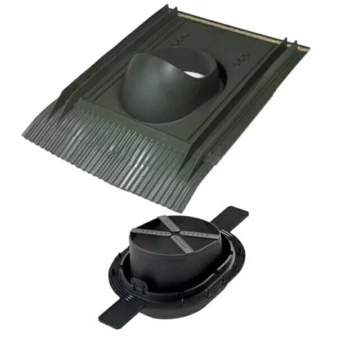 Проходной элемент для натуральной черепицы Vilpe Universal 2К D=110-160 RR11 зеленый