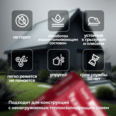 Плита минераловатная ТехноТерм TS 037 Aquastatik, 1250х610х100 мм, 6,1 м2