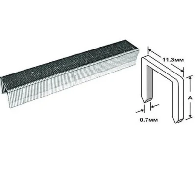 Скобы для степлера узкие прямоугольные FIT DIY 31406, 6 мм, 1000 шт