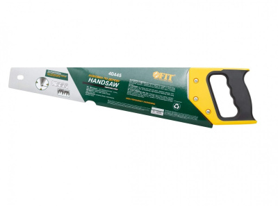 Ножовка по дереву FIT IT 40445 Профи 450 средний каленый зуб 7 ТPI 3D заточка ручка пластиковая прорезиненная