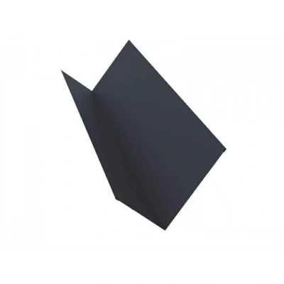 Планка примыкания верхняя к стене для фальцевой кровли Grand Line 150х130х20х2000 мм 0,5 Satin с пленкой RAL 7024