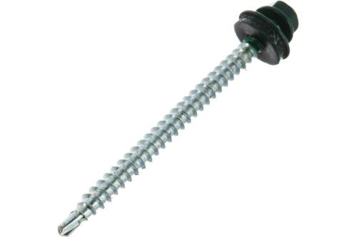 Саморез кровельный Daxmer 4,8x70, сверло №1, RAL 6005, 100 шт