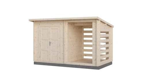 Хозблок 7 с дровницей Стандарт брус 44 мм