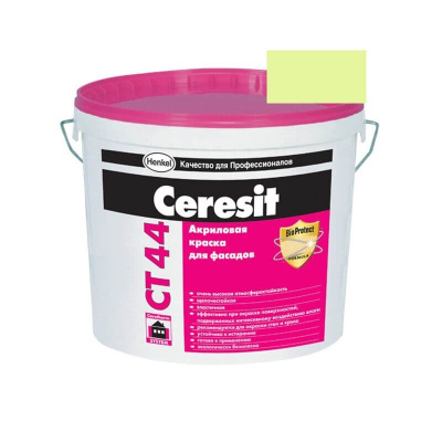 Краска фасадная акриловая CERESIT CT 44 колерованная Borneo 2 15 л