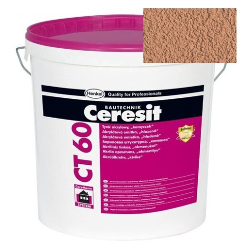 Штукатурка акриловая Ceresit CT 60 камешковая 2,5 Dakota 6 25 кг