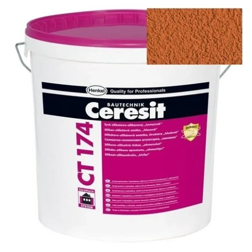 Штукатурка силикатно-силиконовая Ceresit CT 174 камешковая 2,0 Kalahari 6 25 кг