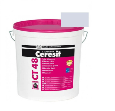 Краска фасадная силиконовая CERESIT CT 48 колерованная Arctic 3 15 л