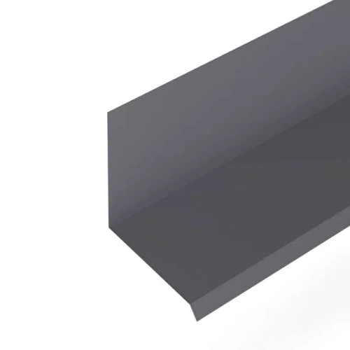 Планка примыкания верхняя к стене для фальцевой кровли Grand Line 150х130х20х2000 мм 0,45 PE с пленкой RAL 7024