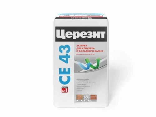 Затирка для швов цементная Церезит CE 43 Super Strong кирпичный, 25 кг