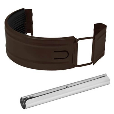 Соединитель желоба с резиновым уплотнителем и элементом жесткости Aquasystem 100/150 Pural Matt RR 32