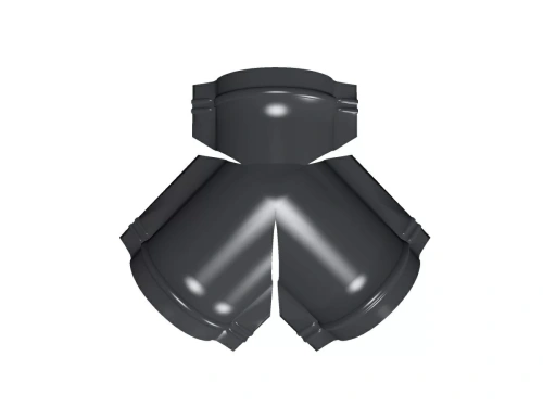 Тройник Y-образный для полукруглого конька Grand Line, 0,5 мм, R=110 мм, Satin с пленкой, RAL 7024